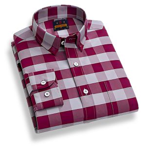 men's long sleeve check shirt