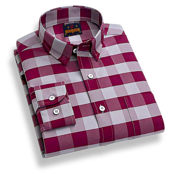 men's long sleeve check shirt