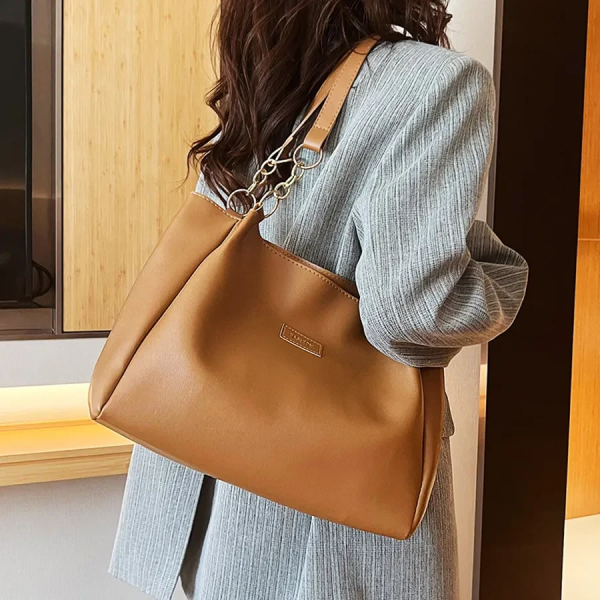 signature classic shoulder women's tote bags(brown)