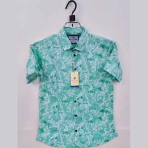 pure cotton half sleeve print shirt for men's
