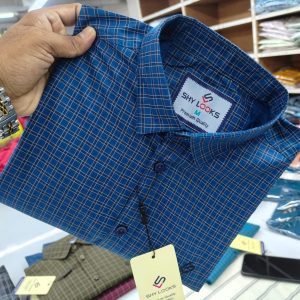 cotton full sleeve check shirt for men's