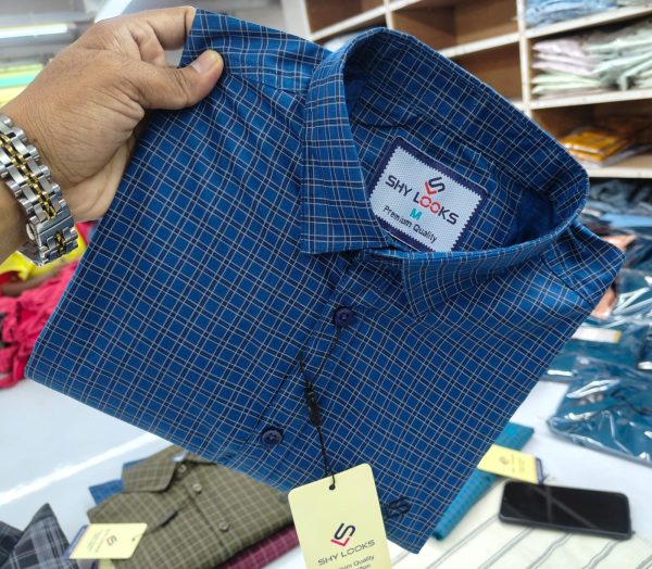 cotton full sleeve check shirt for men's
