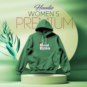 premium comfortable (the real boss2 green) ladies winter hoodie