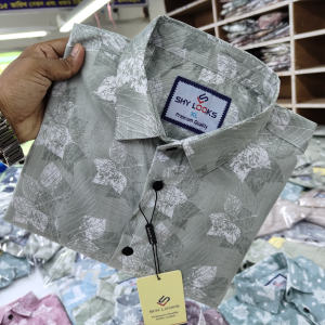 pure cotton full sleeve print shirt for men's