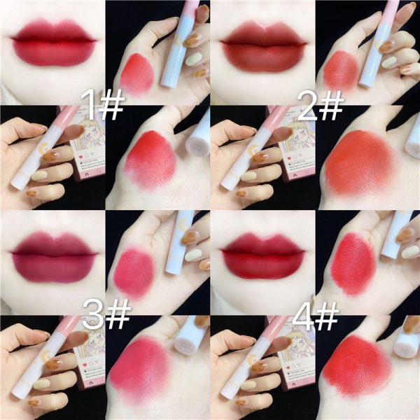 little monster liquid 8 pcs/set of cigarete tube lip glaze set matte white lipstick set 8 colours