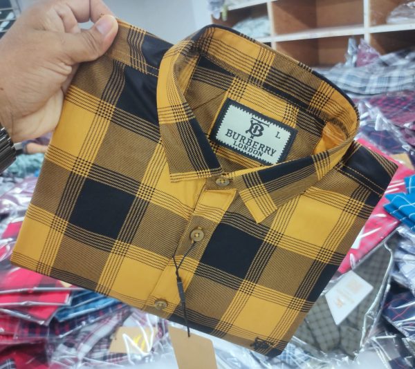 premium quality garments cotton full sleeve check shirt