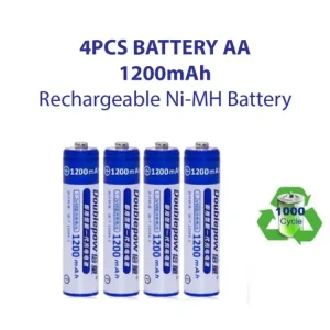 doublepow aa 1200mah nimh rechargeable battery (4pcs)