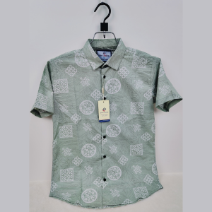 pure cotton half sleeve print shirt for men's