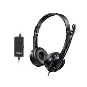 rapoo h120 usb stereo headphone – black
