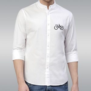 premium printed ban collar shirt for men