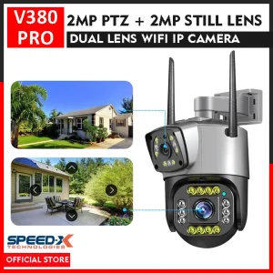 speed x ip camera wifi wireless 2mp + 2mp hd dual lens ptz + still cctv surveillance outdoor wifi camera