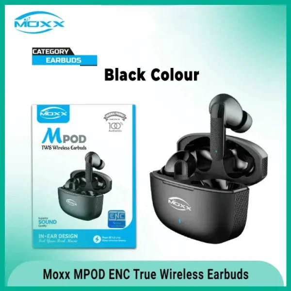 moxx mpod enc tws wireless earbuds | cancellation (enc) active