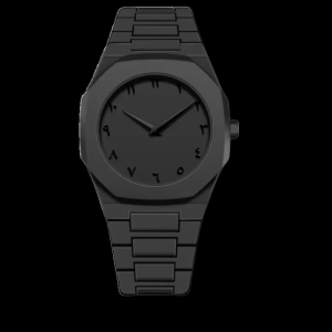 d1 milano polycarbon arabic watch – black
