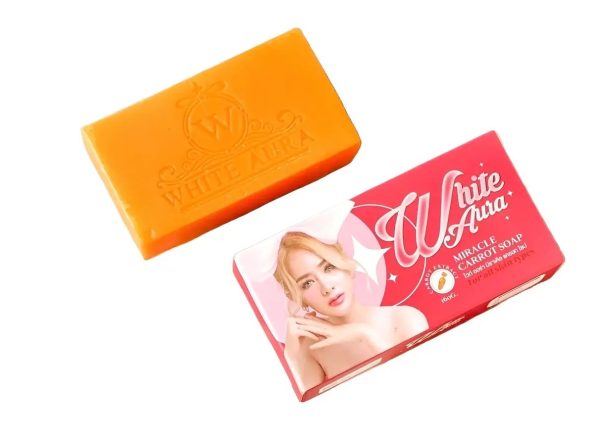 white aura miracle carrot soap – 160g