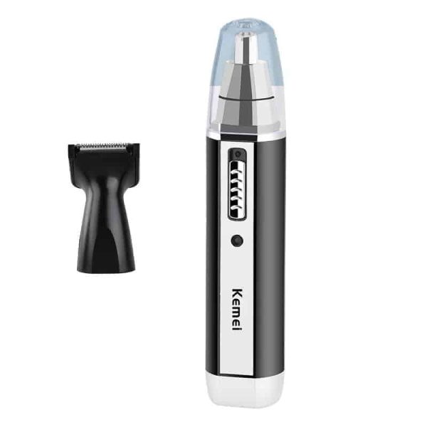kemei km 6632 2 in 1 rechargeable nose hair trimmer