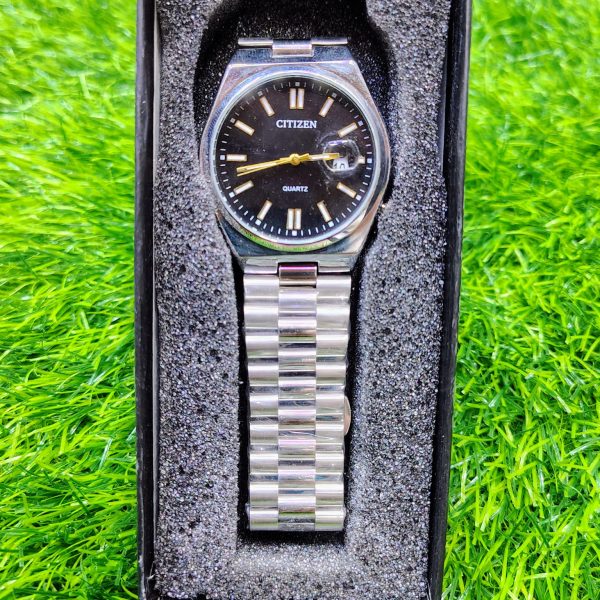 citizen tsuyosa men's black dial watch