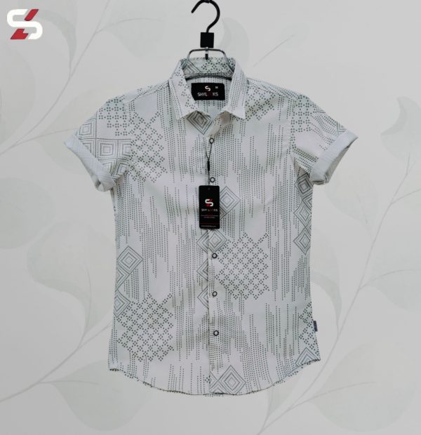 luxury popcorn half sleeve print shirt shy looks