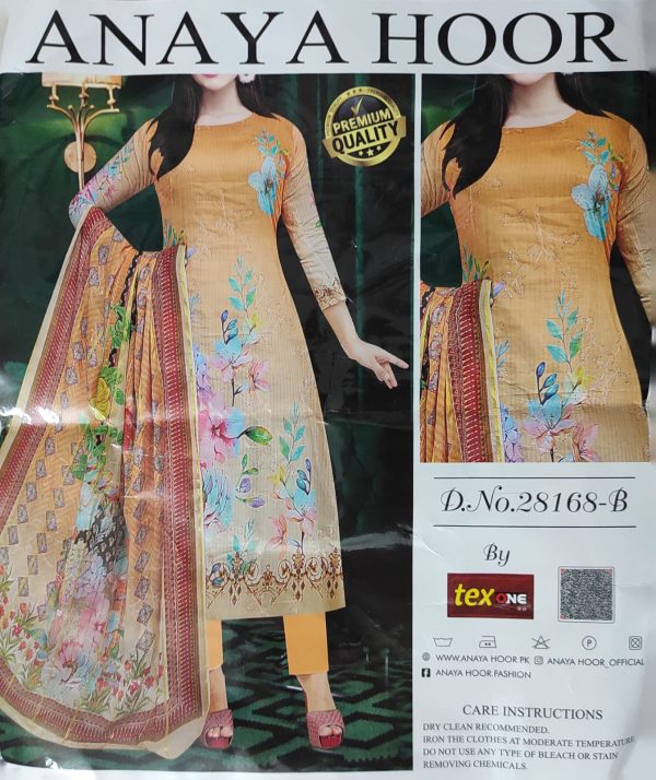 anaya hoor rigging digital printed cotton 3 piece