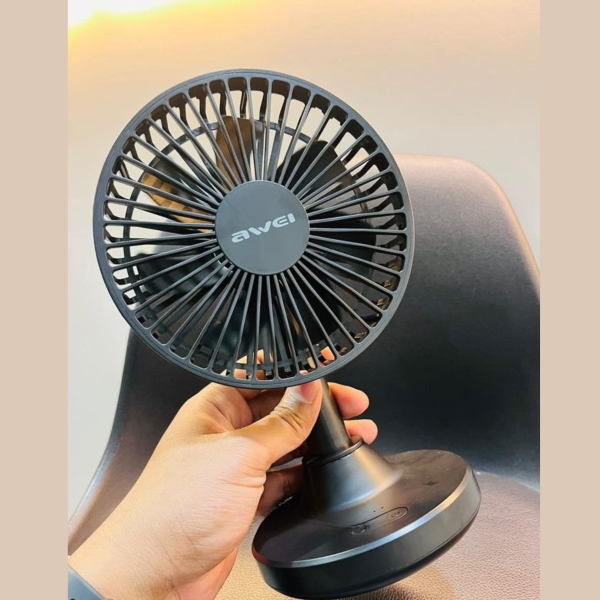 awei f29 compact strong wind rechargeable fan desktop silent fan
