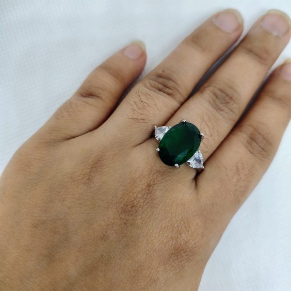 a radiant three stone ring symbolizing past, present, and future love