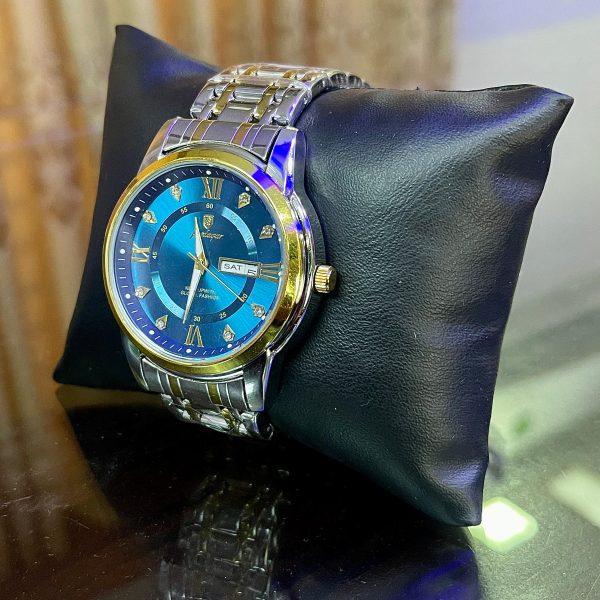 poedagar fashion quartz watch for men blue