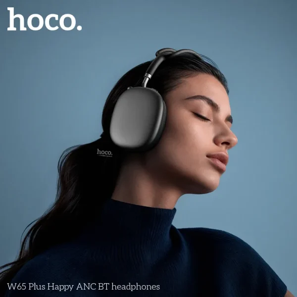 hoco w65 plus anc wireless bluetooth headphones