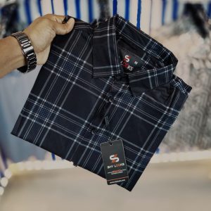 shy looks pure cotton full sleeve check shirt for men's