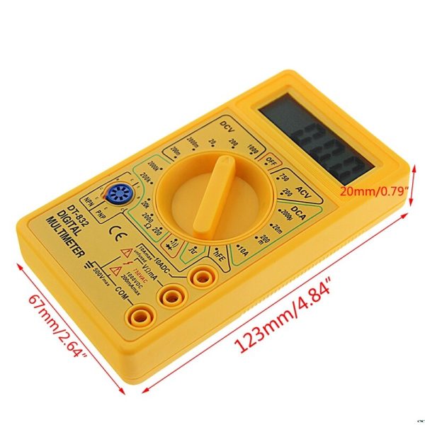 professional dt830 digital multimeter lcd dc voltmeter ammeter ohm tester