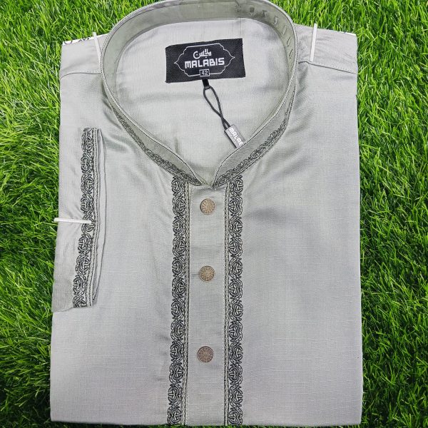 exclusive embroidery cotton panjabi with premium box