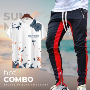 stylish sports t shirt & trouser (2pc set)