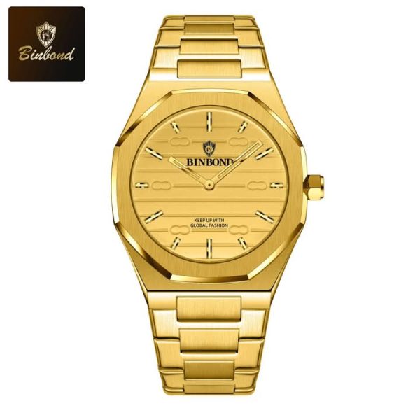 binbond 818 stainless steel quartz fashionable premium watch