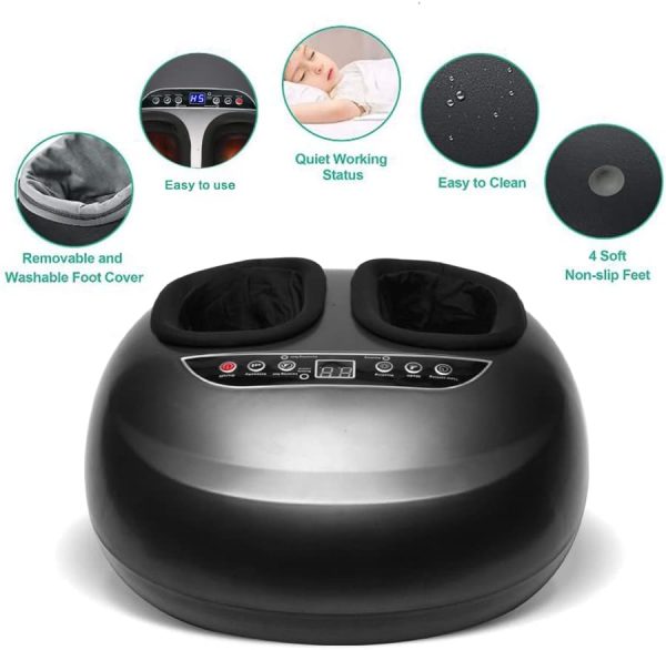 electric foot massagers with heated, soothing deep kneading therapy for foot wellness