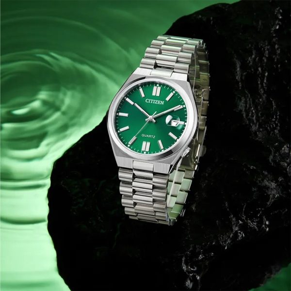 citizen tsuyosa men's green dial watch