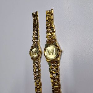 michael kors stainless steel fashionable couple watches