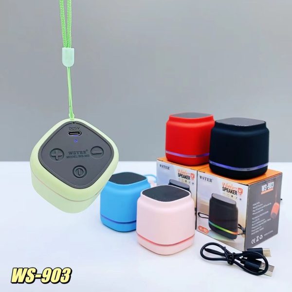 wster ws 903 colorful lighting mini wireless speaker
