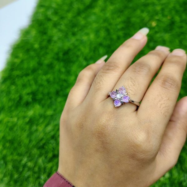 imperial violet crystal statement ring
