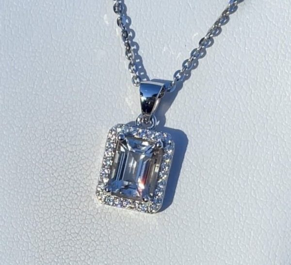 pink square shape pendant