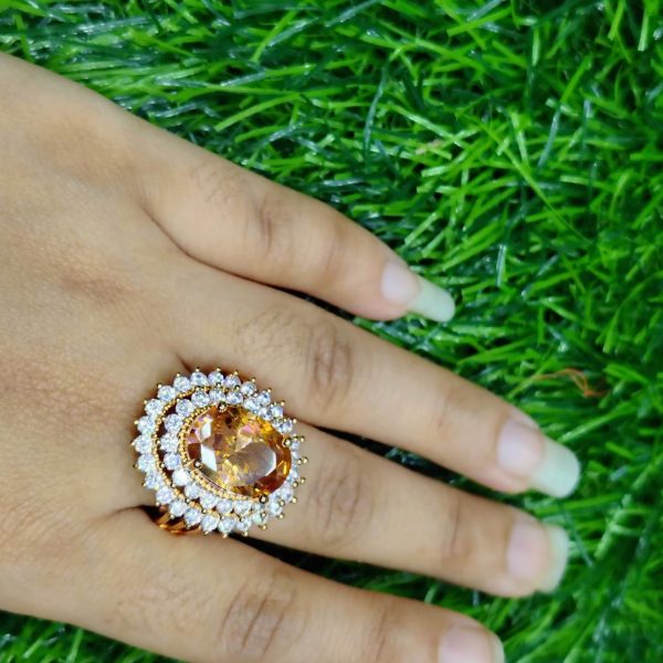 imperial violet crystal statement ring