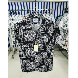 pure cotton half sleeve print shirt for men's