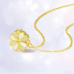 love heart magnetic pendant chain necklace