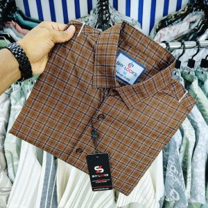 pure cotton full sleeve check shirt for men’s