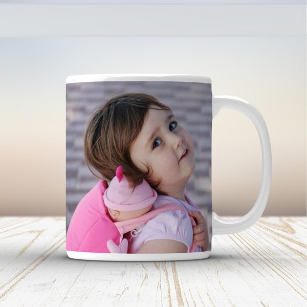 personalised coffee, tea, water mug, add photo text logo picture image