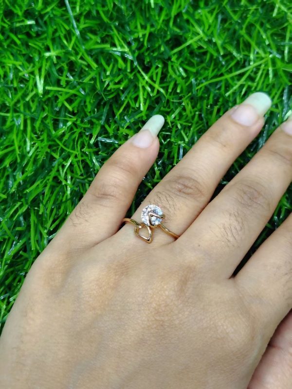 spinning heartstone adjustable ring