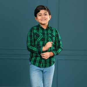 boys long sleeve check shirt