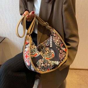 messenger shoulder tide bag ( black brown color )