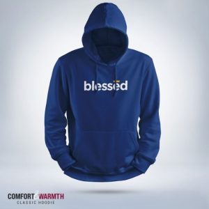 "blessed" islamic hoodie (royal blue)