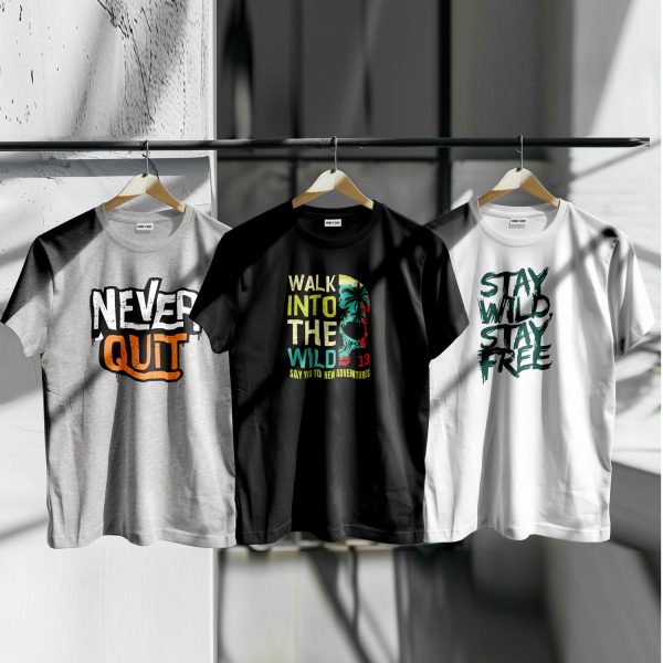 unique design cotton t shirt 3 piece combo pack