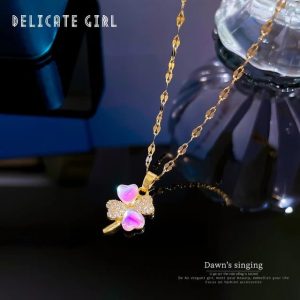 pink flower pendant