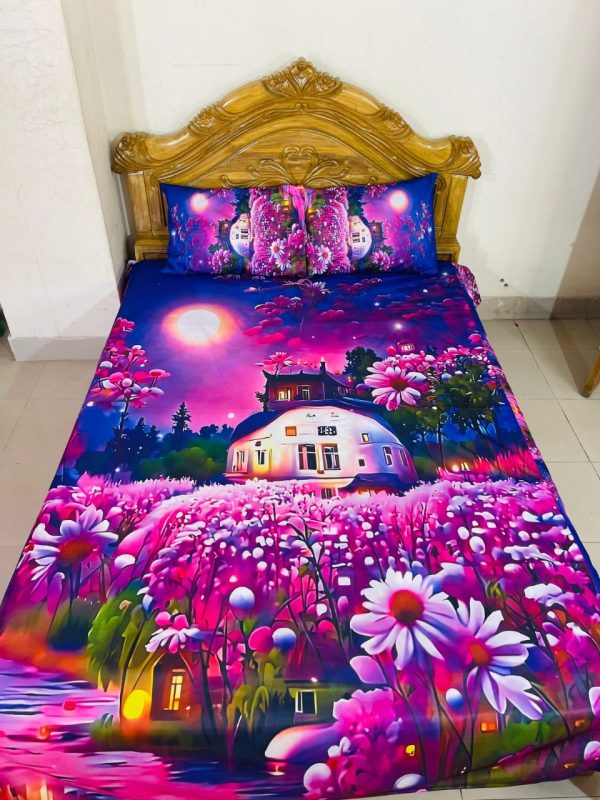 china premium 3d design bed sheet