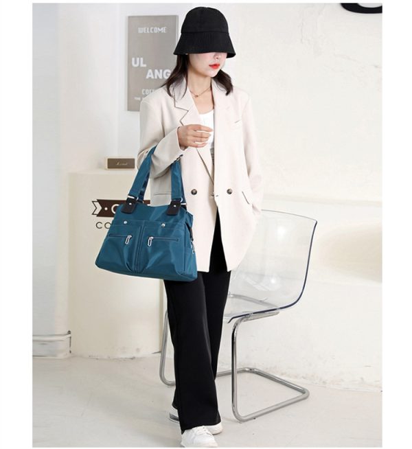 women's handbag solid (blue)